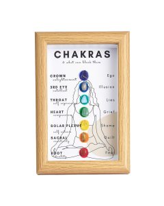 Chakra System Picture in Bamboo Box Frame, 110x160mm (1pc) NFD