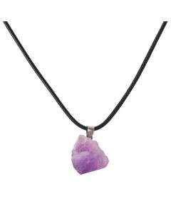Amethyst Pendant on Thong (1pc)