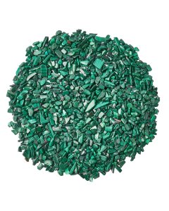 Malachite Tumbled Chips, 3-5mm (100g)