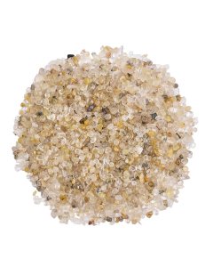 Rutilated Quartz Tumbled Chips, 3-5mm (100g)