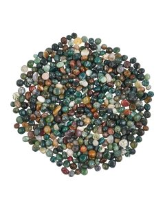 Moss Agate Tumbled Chips, 5-7mm (100g)