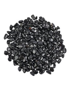 Black Tourmaline Tumbled Chips, 5-7mm (100g)