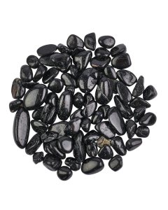 Black Tourmaline Tumbled Chips, 8-12mm (100g)