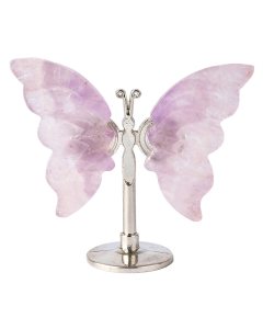 Amethyst Butterfly on Silver Metal Stand (1pc) NFD