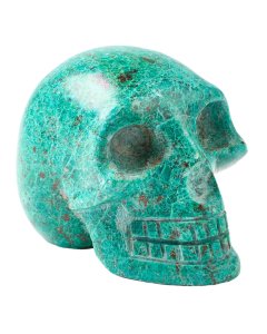 Chrysocolla Skull Wide 70-80mm, Peru (1pc) NETT