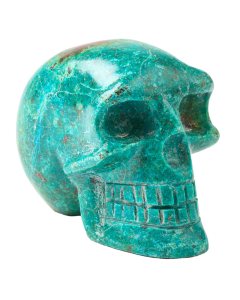 Chrysocolla Skull Thin 80-90mm, Peru (1pc) NETT