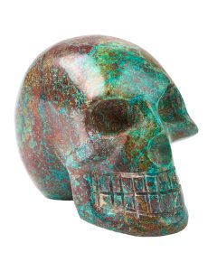 Chrysocolla Skull Thin 90-100mm, Peru (1pc) NFD