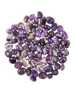 Amethyst Chevron Small Tumblestones, 10-20mm, Zambia (250g)