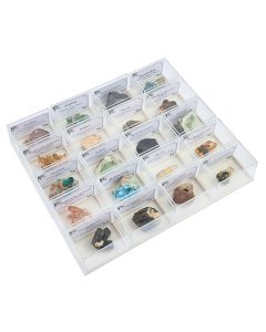 Mixed Namibian Mineral Specimen in plastic box with ID card (20 pcs) NFD