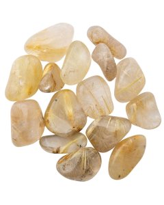 Rutilated Quartz Extra Quality Small Tumblestone 15-20mm, Brazil (50g) NETT