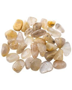 Rutilated Quartz 1st Quality Small Tumblestone 15-20mm, Brazil (100g) NETT