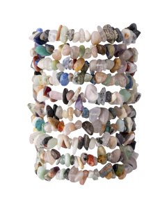Mixed Gemstone Chip Bracelet (10pcs) NETT