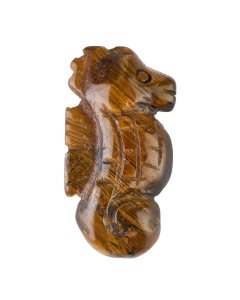 Tiger Eye Sea Horse Carving (1pc)