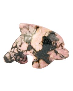 Rhodonite Dolphin Carving (1pc)