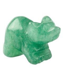 Green Aventurine Bear Carving (1pc)