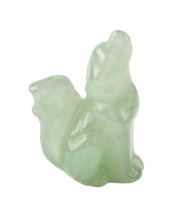 Green Aventurine Wolf Carving (1pc)