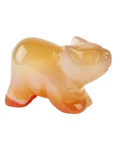 Carnelian Bear Carving (1pc)