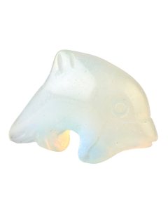 Opalite Dolphin Carving (1pc)