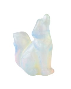 Opalite Wolf Carving (1pc)