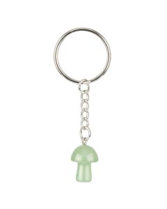Green Aventurine Mushroom Keyring (1pc)