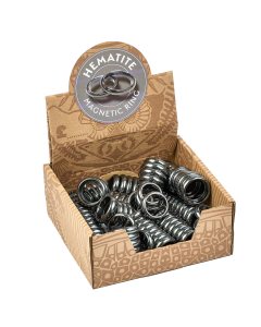 Magnetic Hematite Puff Rings, 6mm (100pc) NFD