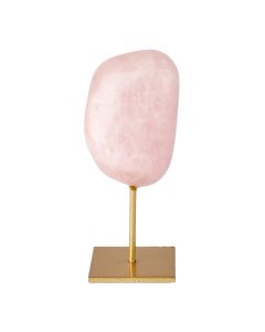 Tumbled Rose Quartz on Metal Stand (1pc)