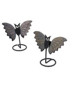 Black Obsidian Bat on Stand (2pcs) 