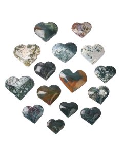 Moss Agate Hearts (Kg) NFD