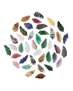 Assorted Gemstone Leaves 5-6cm (40pcs) NFD