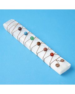 Chakra Gem Beads on Selenite Base (1pc) NFD