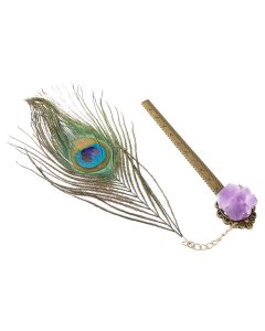 Amethyst & Feather Ruler Bookmark (1pc) NFD