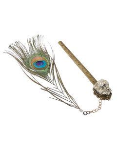 Pyrite & Feather Ruler Bookmark (1pc) NFD