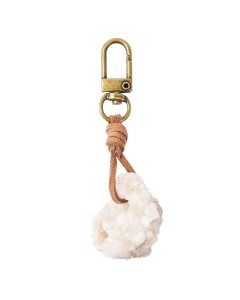Quartz Cluster Brass Keyring (1pc)