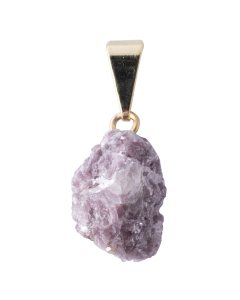 Pendant Rough Lepidolite Gold Plated Bail (1pc) NETT