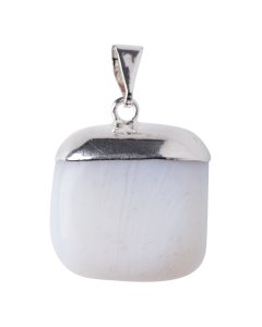 Opalite Tumblestone Pendant, Silver Plated (1pc) NETT
