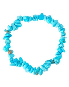7.5" Light Blue Howlite (Dyed) Chip Bracelet (1pc) NETT