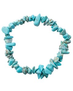 7.5" Recon Turquoise Chip Bracelet, China (1pc) NETT