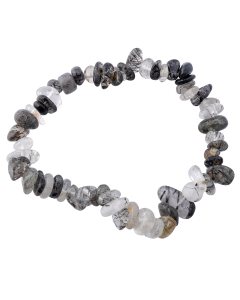 7.5" Freeform Chip Tourmalinated Quartz Bracelet (1 Piece) NETT