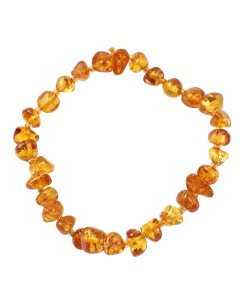 Amber Chip & Bead Bracelet, 6-8mm (1pc)