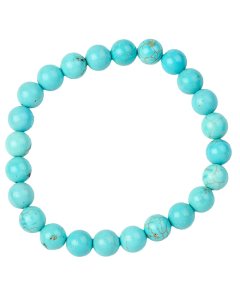 8mm Blue Howlite Bead Bracelet (1pc)