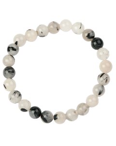 8mm Tourmalinated Quartz Bead Bracelet (1pc)