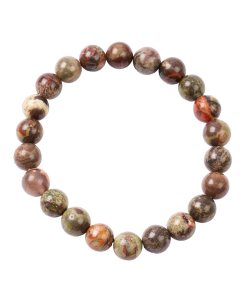 8mm Flower Rhyolite Bead Bracelet (1pc)