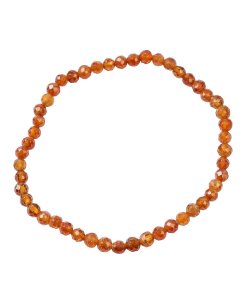 4mm Spessartine Garnet Faceted Bead Bracelet (1pc)
