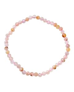 4mm Cherry Quartz (man made) Faceted Bracelet (1pc) NETT