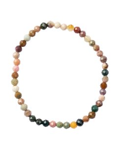 4mm Alashan Agate Faceted Bead Bracelet (1pc)