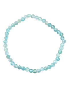 4mm Light Apatite Faceted Bead Bracelet (1pc)