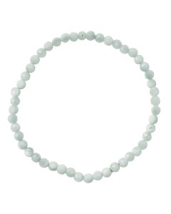 4mm Green Angelite Faceted Bead Bracelet (1pc)