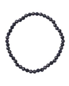 4mm Blue Goldstone Faceted Bead Bracelet (1pc)