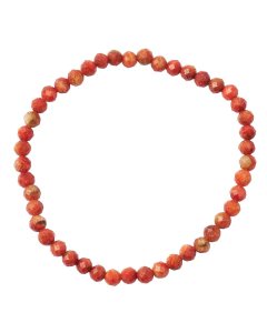 4mm Bamboo Coral Faceted Bead Bracelet (1pc)