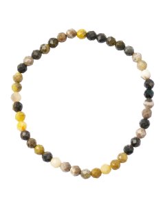 4mm Bumblebee Jasper Faceted Bead Bracelet (1pc)